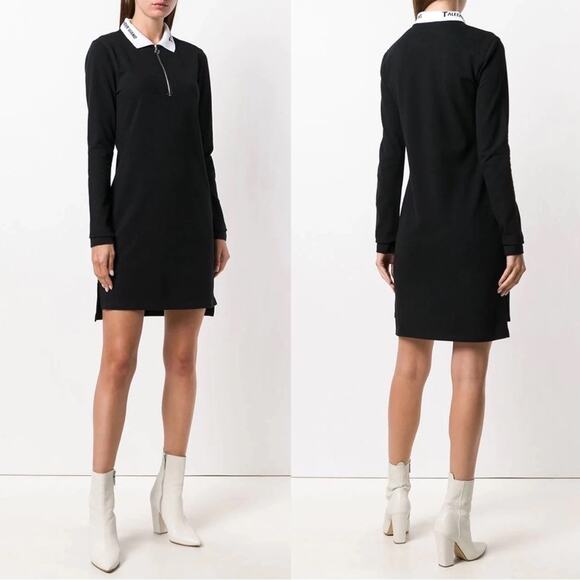 T By Alexander Wang Cotton Pique Polo Short Zip-Front Shirtdress size Medium - Picture 1 of 12